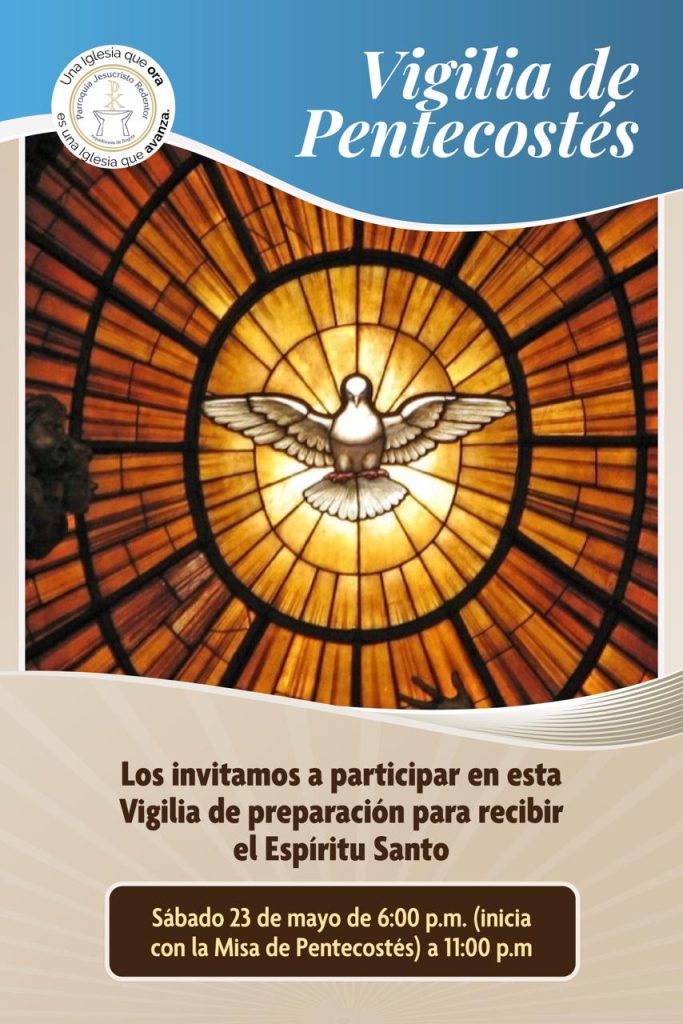 invitación a vigilia de pentecostés